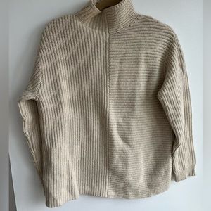 Theory Beige Turtleneck Sweater